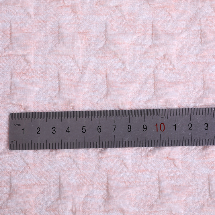 CVC knitted air layer 250g autumn and winter home wear, children's wear, pajamas with cotton fabric, colored cotton jacquard knitted surface Specification image