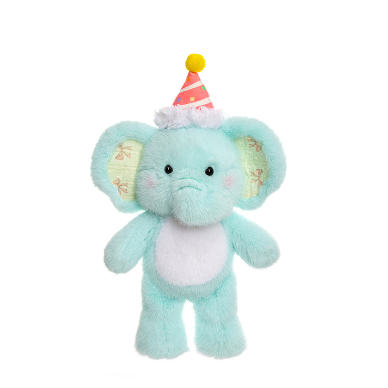 Hug the little elephant sleeping doll, plush toy doll, cartoon children to play with, birthday gift, office decoration doll Item Picture