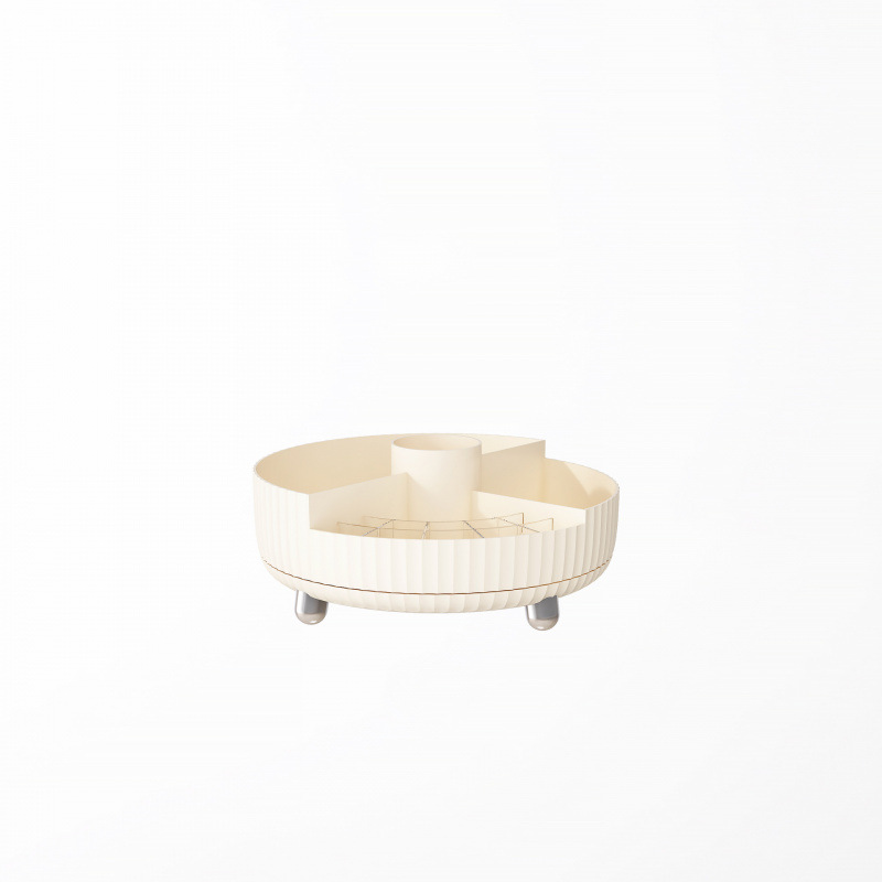 旋转化妆品收纳盒桌面大容量360度护肤品置物架梳妆台简约收纳盘