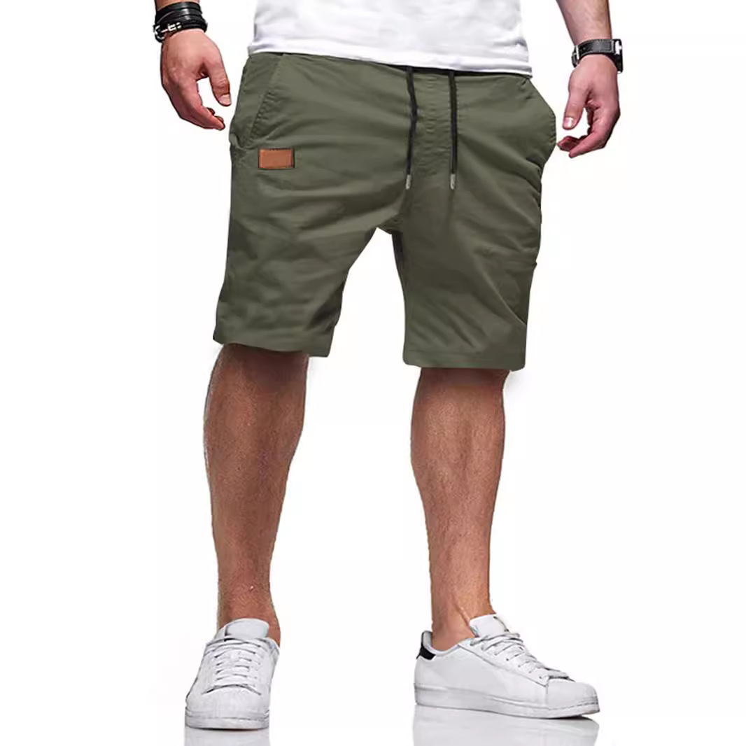 26 Amazon Summer Foreign Trade new straight-leg youth capri pants, men's casual sportswear workwear shorts full figure