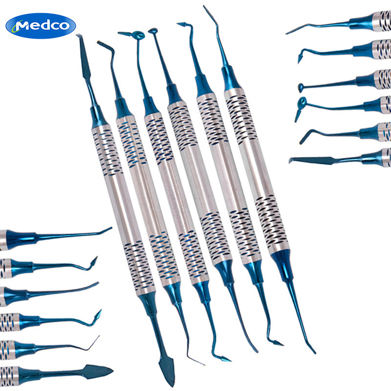 Cross-border exclusive dental resin filler set of 6 pieces, medical oral combination tools, dental restoration tools