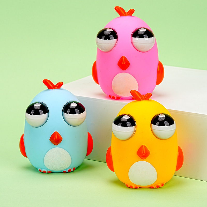 Wholesale of creative night light prank children's toys featuring popping eyes, hot pot chicken, pinching and fun, staring eyes, blowing bubbles, and staring eyes to relieve stress Specification image