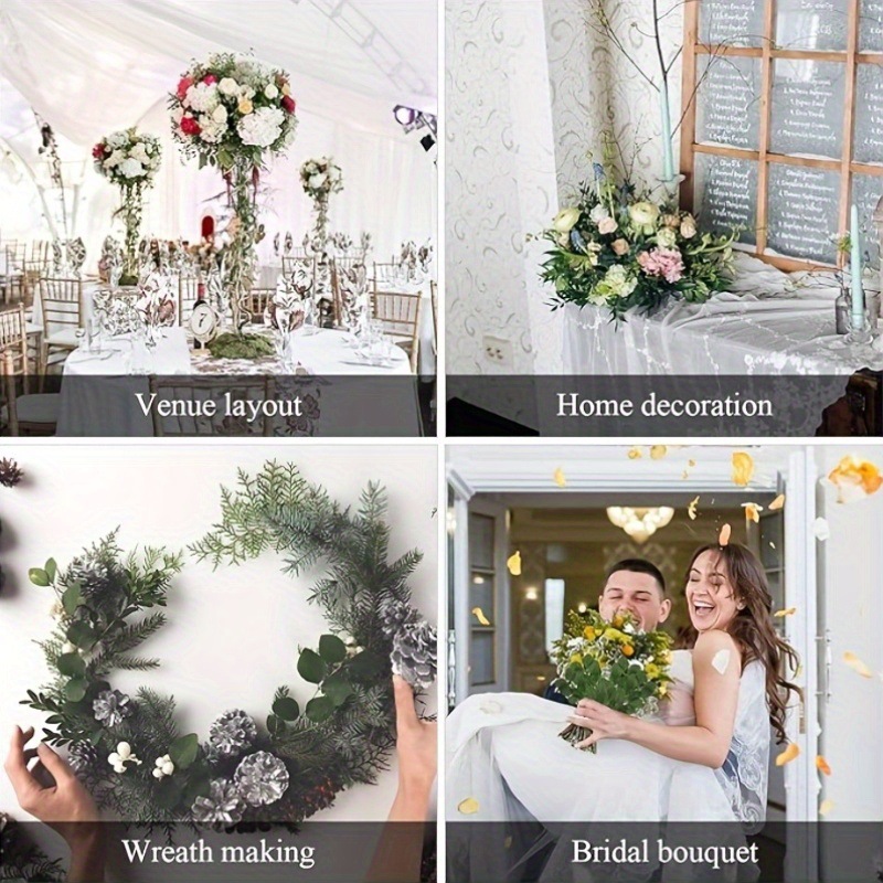 仿真花DIY发饰配件/假花/5朵塑膠花/仿真花/假花批发产品图