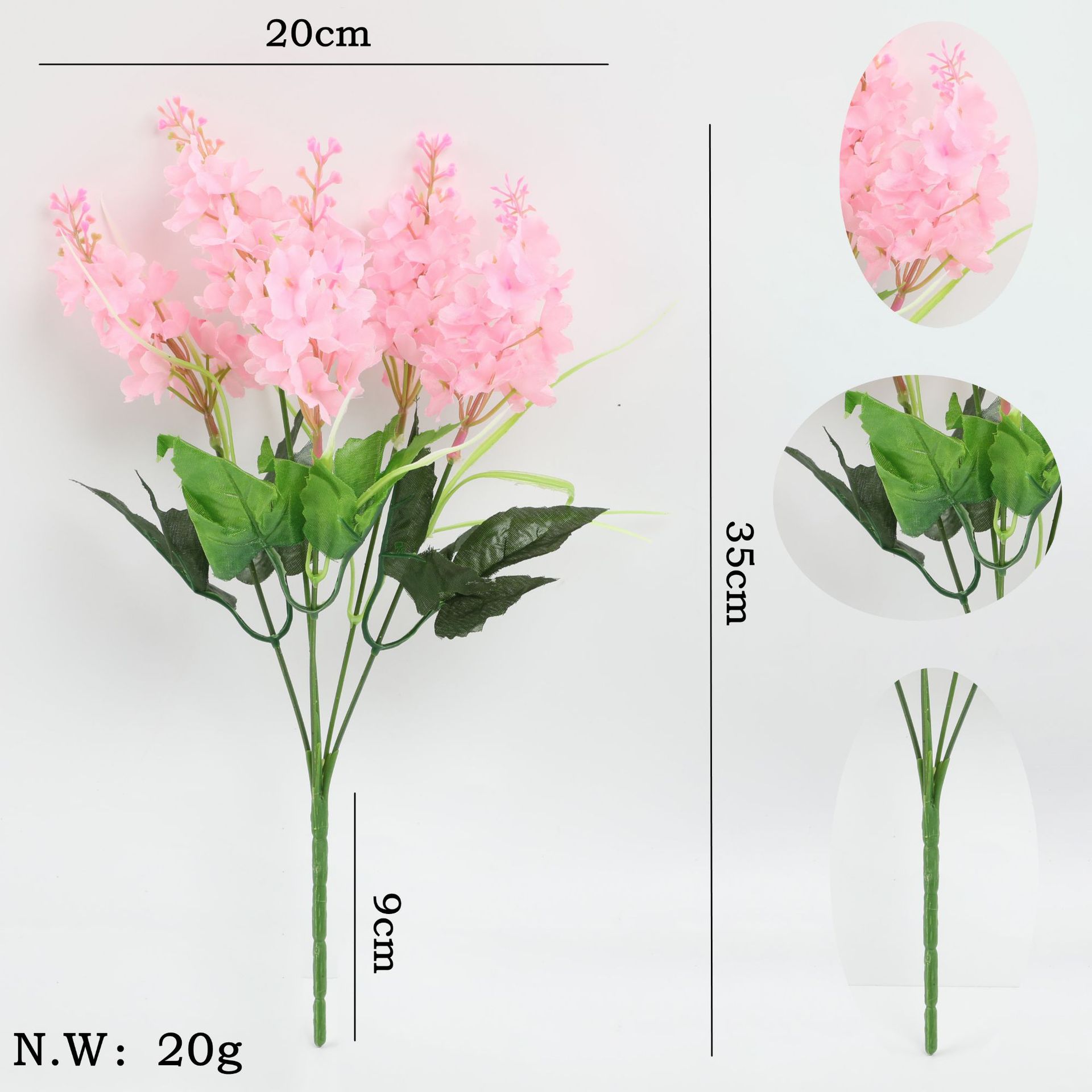 Simulated flower bouquets, five-pronged hyacinths, artificial lavender, silk flowers, home decoration, flower arrangements, ornaments, simulated green plants Specification image