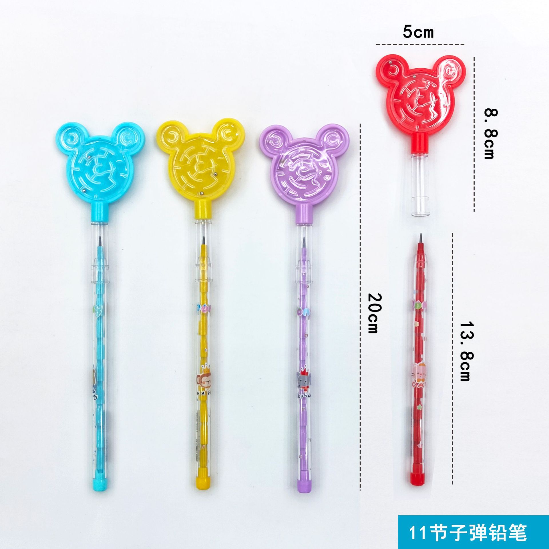 New maze bullet pen, educational stationery, no-sharpening pencil, fun cartoon student prizes, small gifts, stationery wholesale Specification image