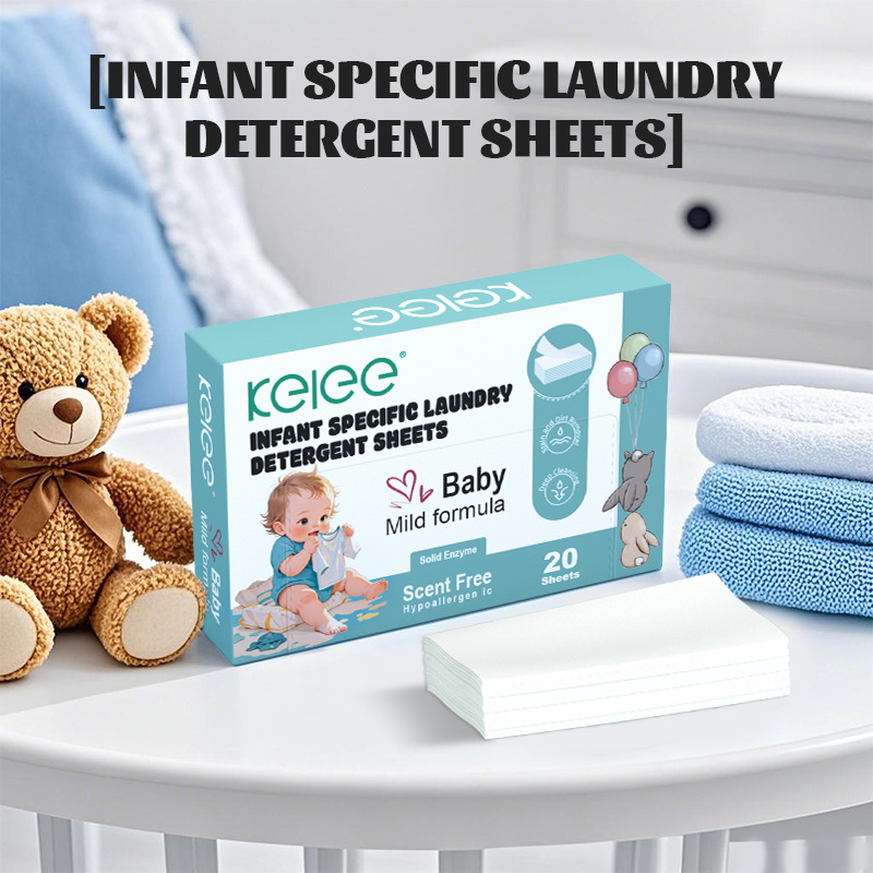 Fully dissolved baby laundry sheets, concentrated nano for children's laundry in English Specification image