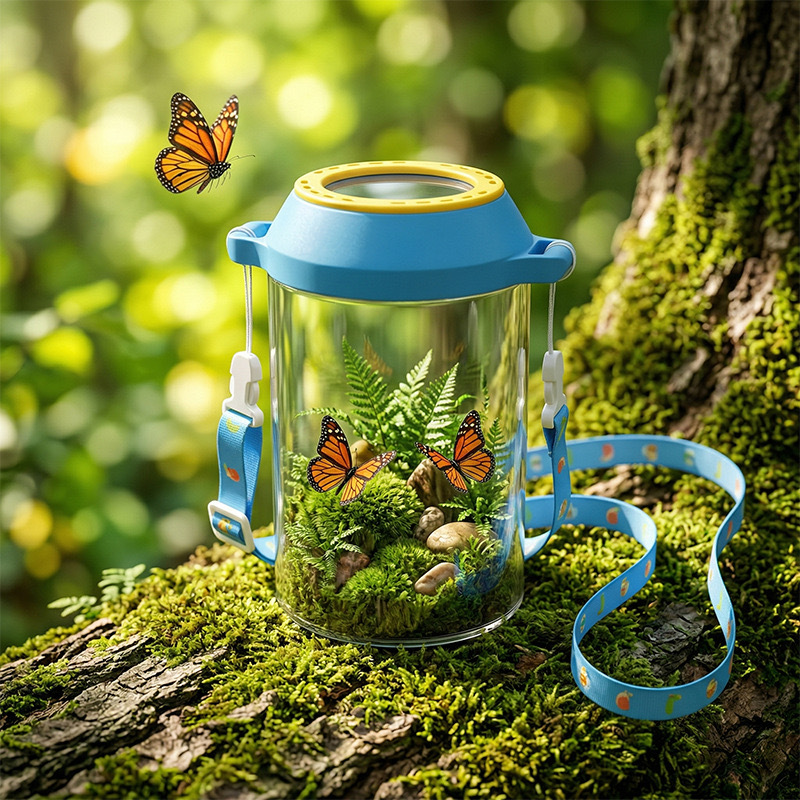 Outdoor children's insect observation box, capture enlightenment toys, cross-border storage box set, observation jar fishing net set Specification image