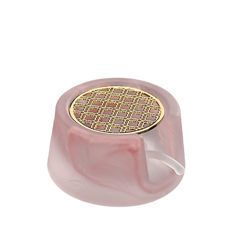 水晶玻璃温茶器蜡烛保温炉茶道零配件公道杯茶壶加热底座暖茶炉白底实物图