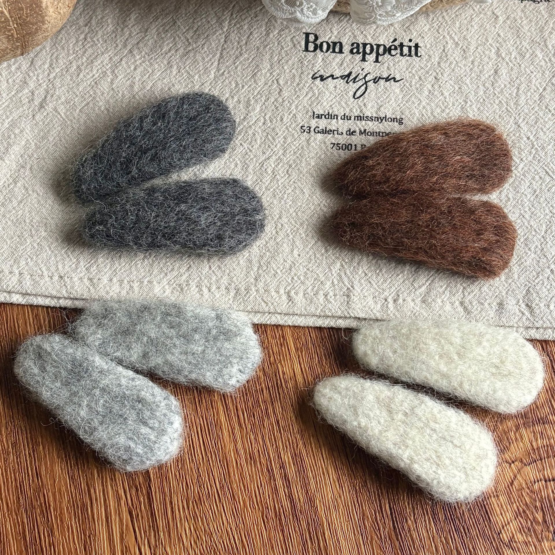 韩国ins新款仿羊绒水滴bb夹发夹女温柔慵懒刘海夹侧边夹发卡头饰