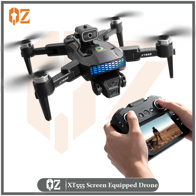 XT555 drone GPS return high-definition dual-camera aerial photography quadcopter with long endurance and large screen remote control aircraft