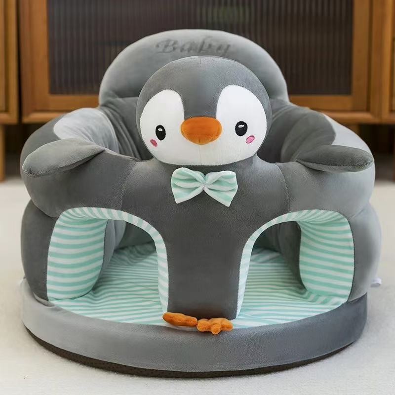 Baby learning to sit chair, baby learning to sit sofa, children's sitting posture training backrest anti-drop plush cartoon seat stool details Picture