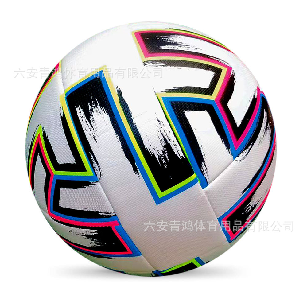 Factory direct sales of No. 5 new style football World Cup sports match balls, wear-resistant PU machine-sewn football, customizable L Specification image