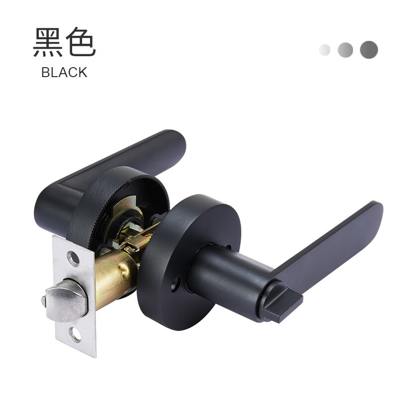 静音房间门锁球形锁圆锁室内球锁带钥匙三杆式锁具大全美式