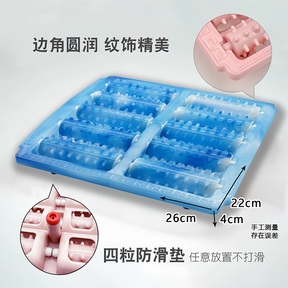 Five-row roller contact foot massager, a home and office equipment with both feet pressed simultaneously for foot massage. Roller type Application Scenario