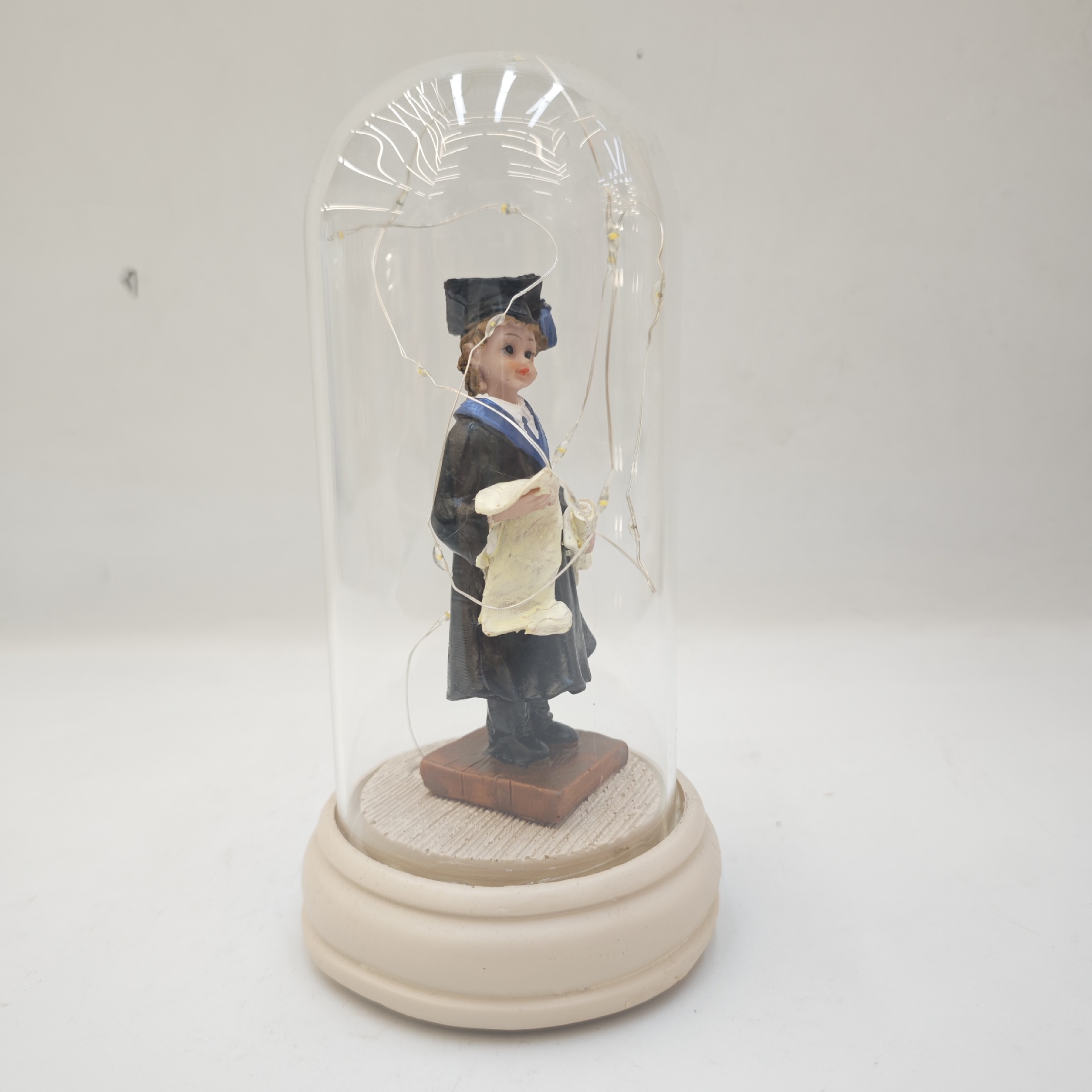 Cross-border gift decorative ornaments, Little Doctor with a light, glass cover ornaments, couple and friend dolls, table sets details Picture