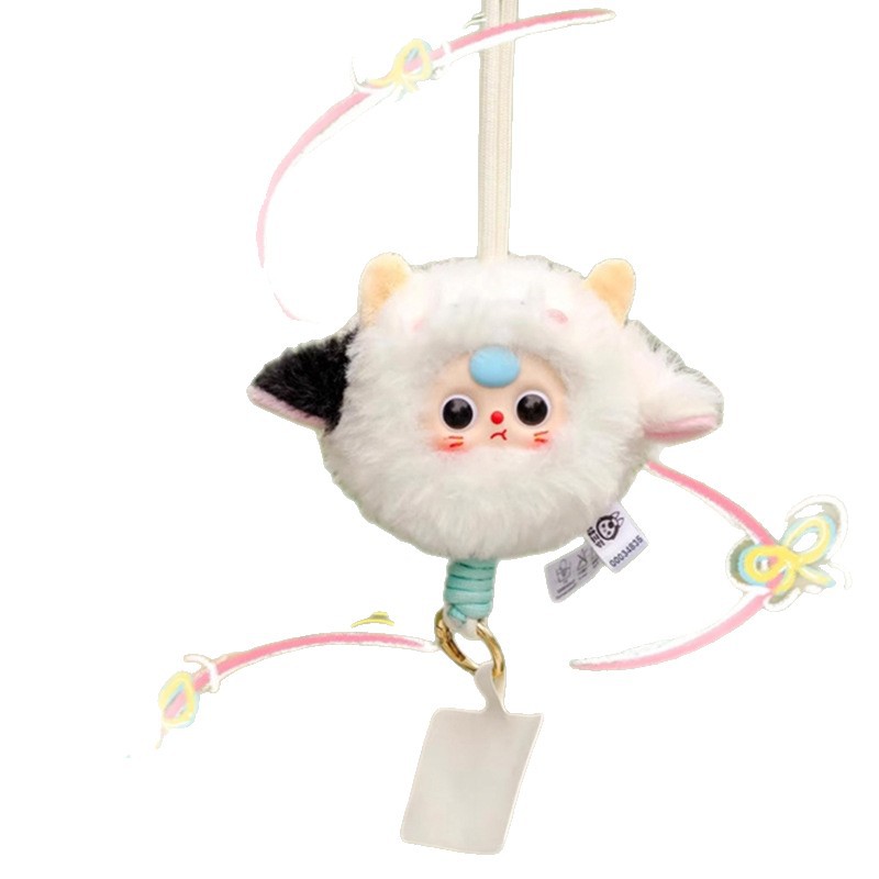 毛绒玩具/玩偶/创意潮流玩具/玩偶挂件/水豚噜噜白底实物图