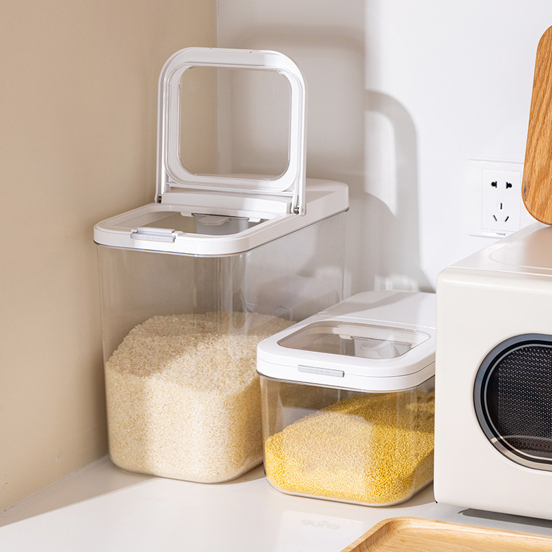 Cross-border sealed kitchen cabinets, rice buckets, household narrow-edge drawers for moisture-proof storage, rice, coarse grains, flour storage tanks, flour buckets Specification image