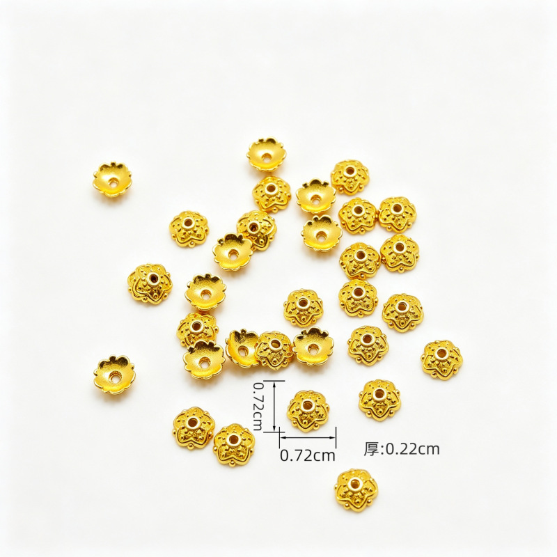 Oro alloy calado receptáculo septos cuentas sueltas accesorios DIY handmade pulsera accesorios accesorios septos Application Scenario