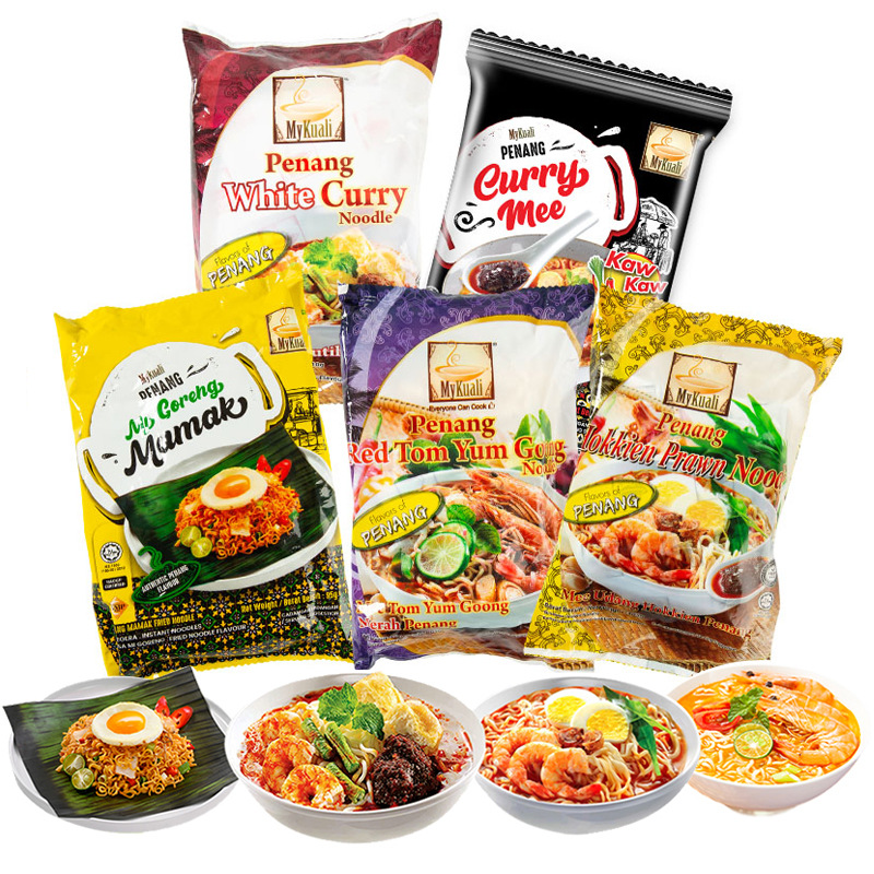 Malaysian imported MyKuali Penang White Curry Red Tom Yum Goong flavor Instant noodles Application Scenario