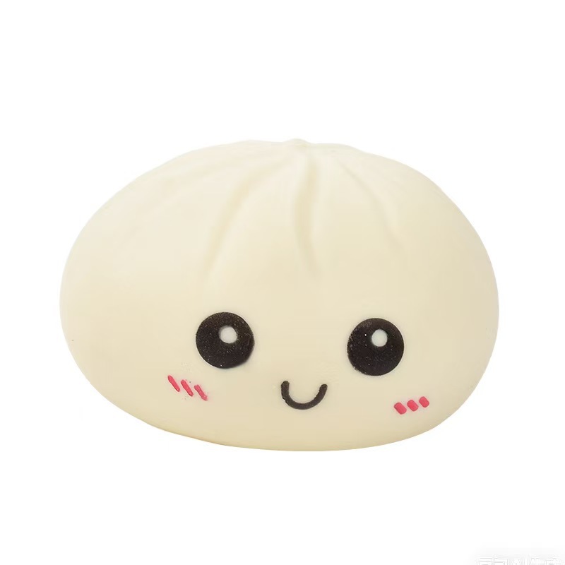 Simulated steamed bun expression, steamed bun squeezing toy, children's ball with box, multi-color expression venting toy Item Picture