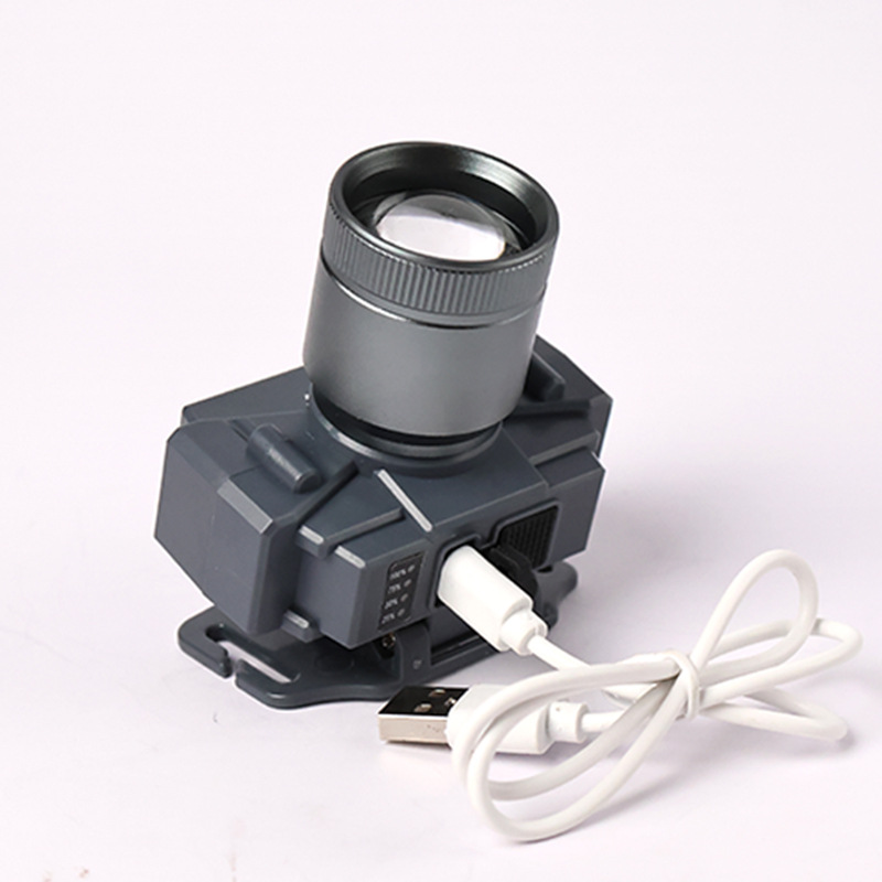 Cross-border bestseller headlamp USB charging emergency head-mounted outdoor lighting 300W strong light ultra-long battery life bright mine lamp details Picture