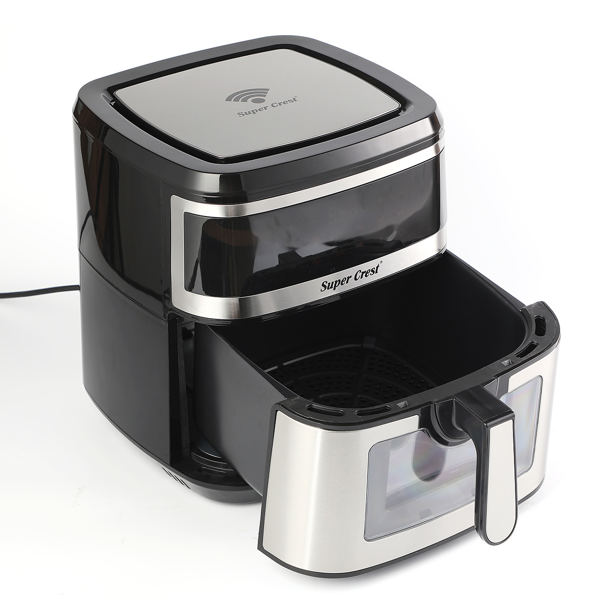 Super Crest Cross-border European standard WIFI function air fryer multi-functional touch control electric fryer with viewing window details Picture