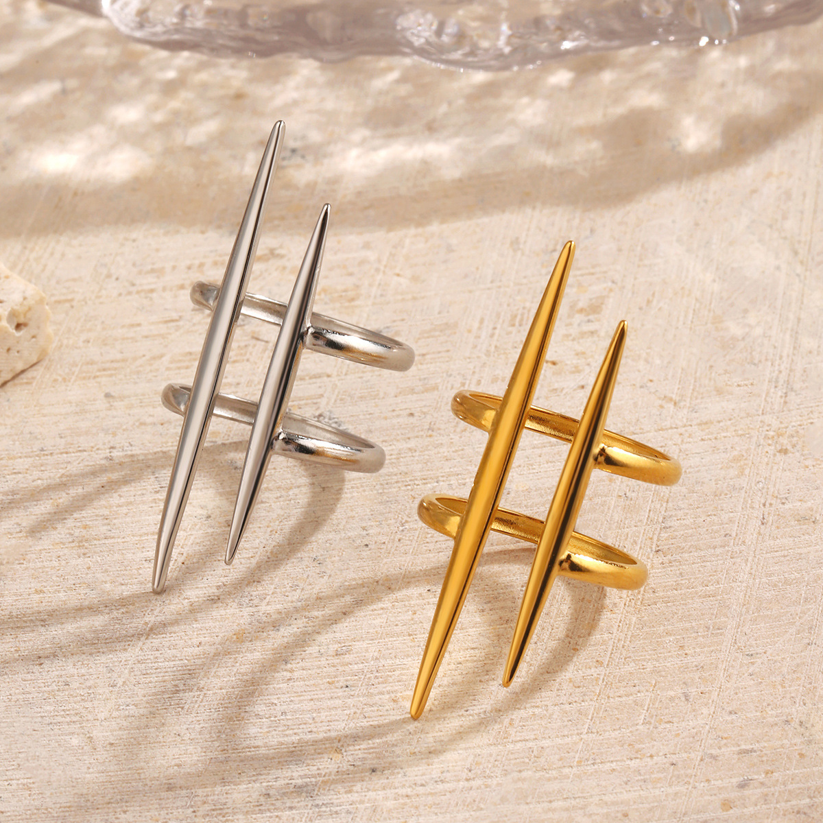 Wholesale of titanium steel line rings with a unique and trendy design sense in Europe and America, and stainless steel gold-plated rings with a hip-hop personality Application Scenario