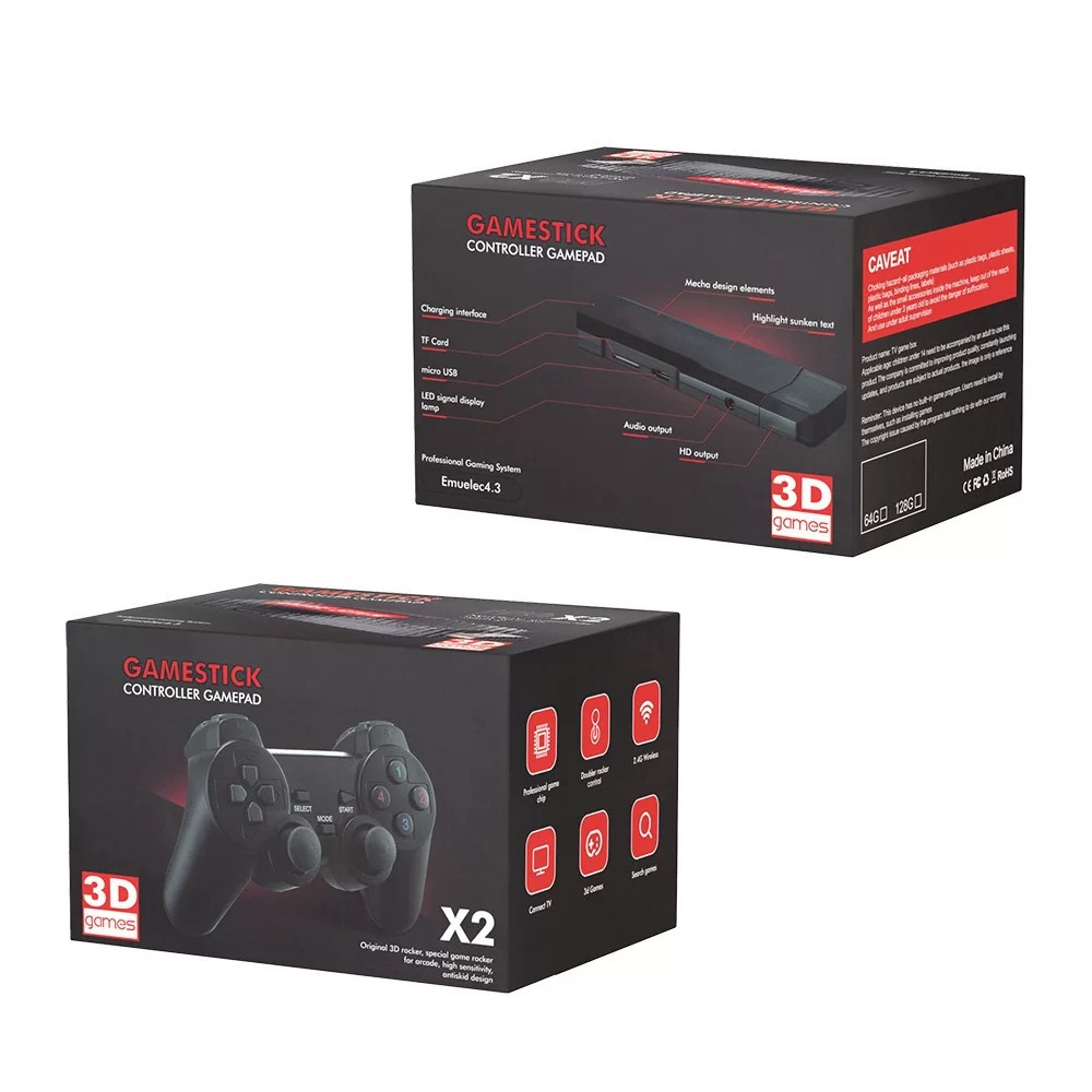 X2家用游戏机复古怀旧双人高清PS街机无线手柄4K游戏机