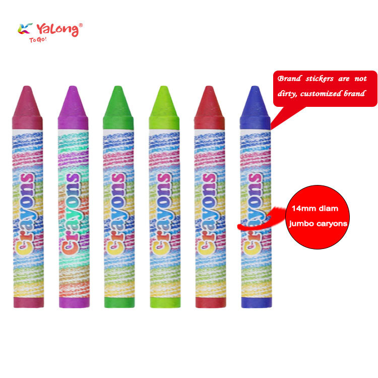 Yalong Cross-border 2023 New high-quality art Products: 8-color giant crayon cartoon Crayon children's set details Picture
