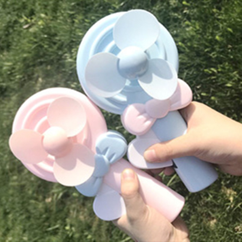 Cartoon lollipop hand-pressed children's mini fan, hand-held pressure fun fan gift advertisement with LOGO Specification image