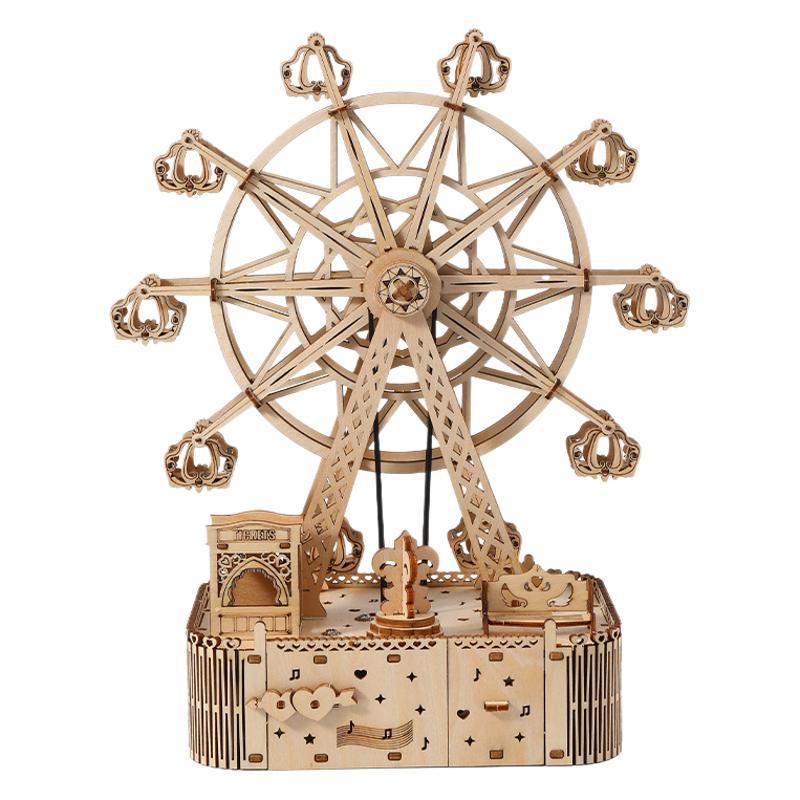 Cross-border new product Music Ferris wheel 3D stereoscopic puzzle wooden toy educational assembly toy DIY creative gift Item Picture