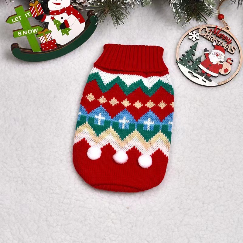 Christmas-themed children's clothing, boys' sweaters, one-year-old children's woolen sweaters, dolls, knitted clothes, suitable for babies to keep warm in winter Application Scenario