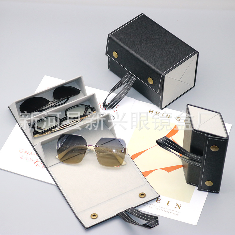 علبة عدسات ذات جودة عالية من الجلد من طراز PU Specification image