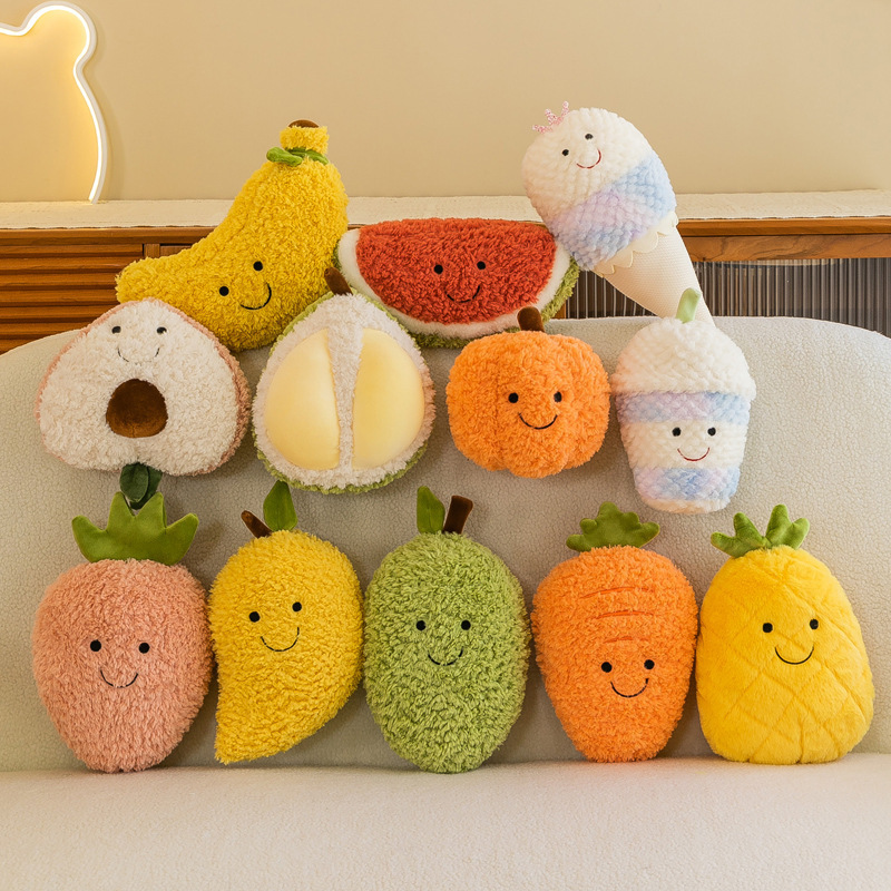 Wholesale of new 8-inch soft fruit dolls, wedding throwing dolls, children's dolls and plush toys details Picture
