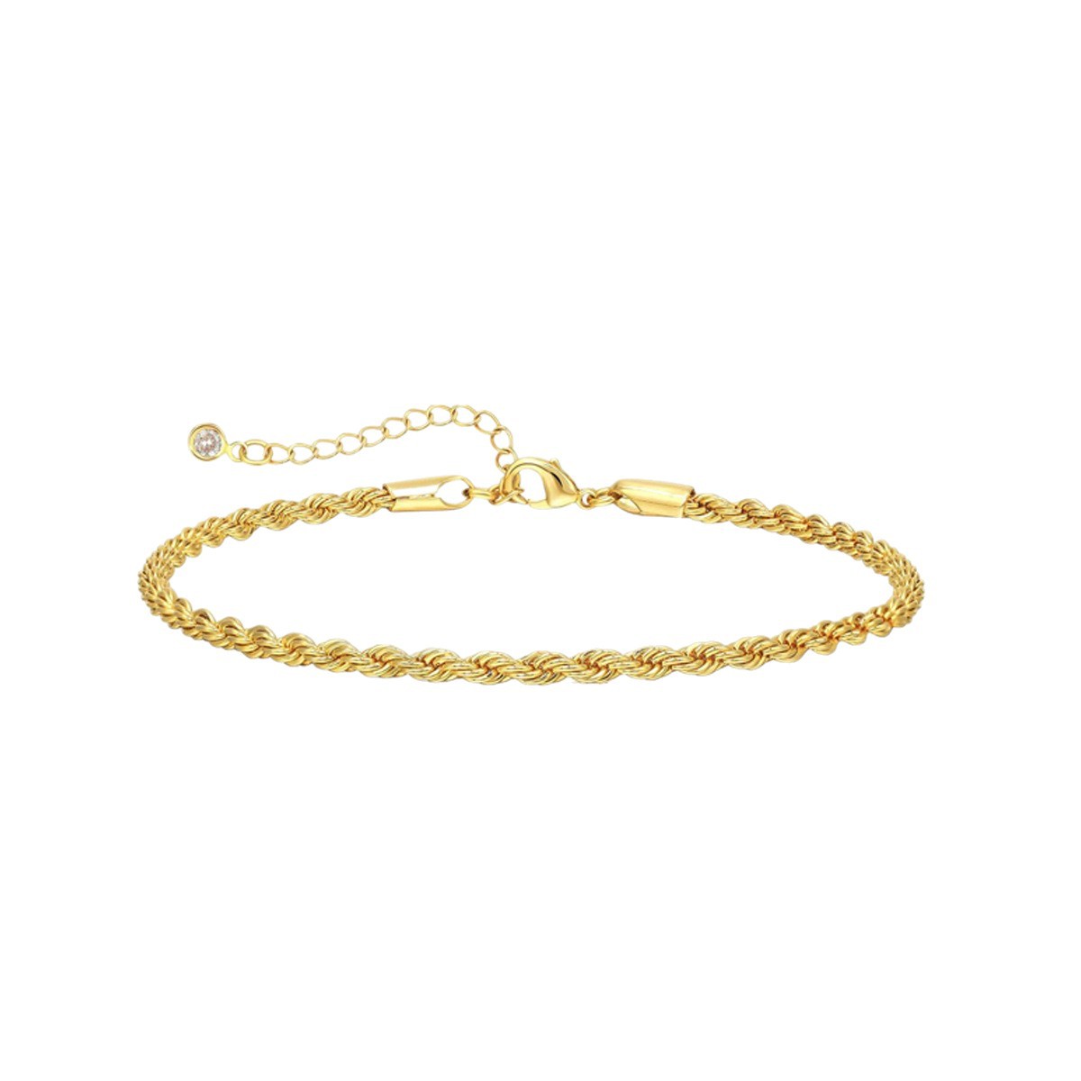 Factory direct sales of stainless steel gold-plated bracelets for women, fashionable and simple twist chains, European and American versatile jewelry wholesale Item Picture