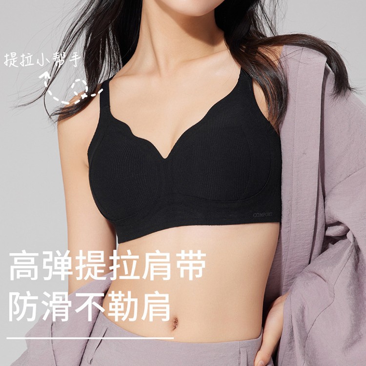 Jelly lift, light and warm, seamless underwear for women, fixed cup for autumn and winter, comfortable, skin-friendly, brushed, anti-sagging, zodiac year bra Specification image