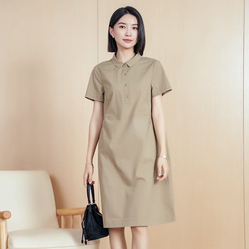 YUN韫夏季新款减龄长裙女设计感高级休闲宽松显瘦大码女士连衣裙