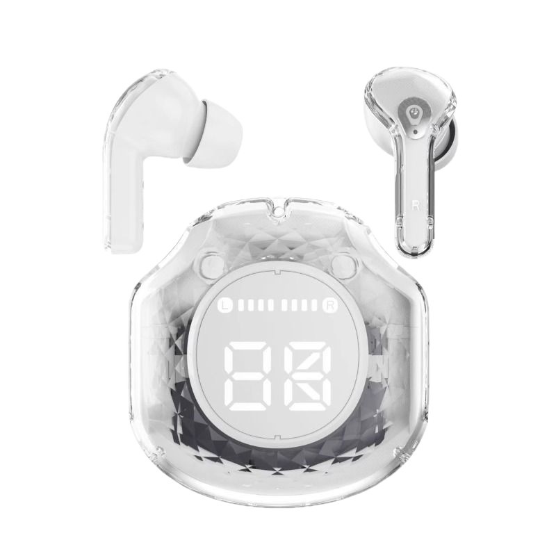 Crossover ultra larga duración 2 generación cristal inalámbricos auriculares bluetooth en el oído pantalla digital cápsula espacial inalámbricos auriculares bluetooth Item Picture