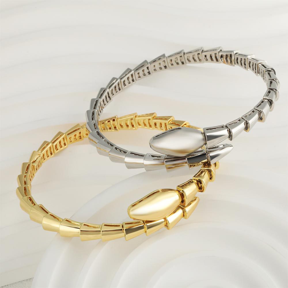 European and American style light luxury snake-shaped bracelet bracelet, women's Instagram niche high-end bracelet accessory