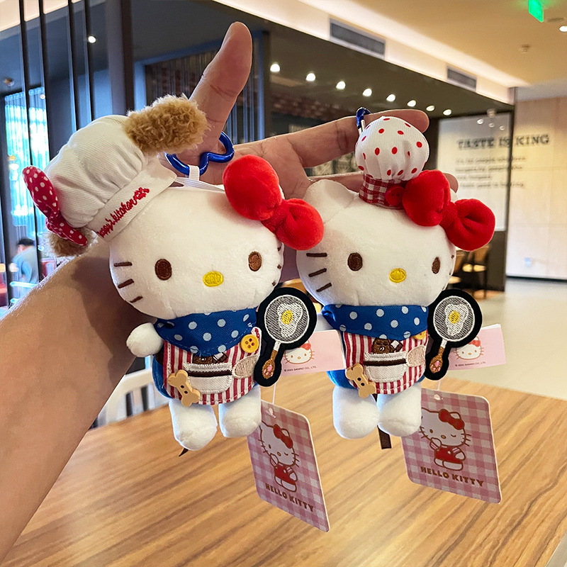 hellokitty plush toy, genuine Hello kitty keychain pendant, bag pendant, cute figurine