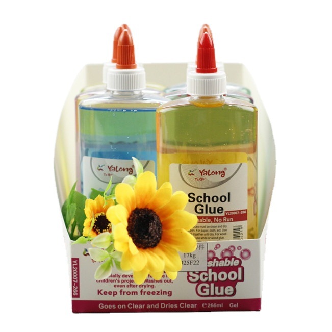 雅隆跨境办公学习用可水洗高透优质彩色胶水液体胶儿童可用细节图