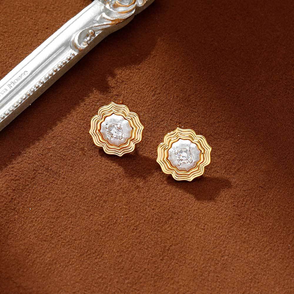 Hyacinth's niche design sense, color-blocking geometric stud earrings, women's fashionable, individual and elegant high-end earrings and earrings, a new trend in 2025 Application Scenario