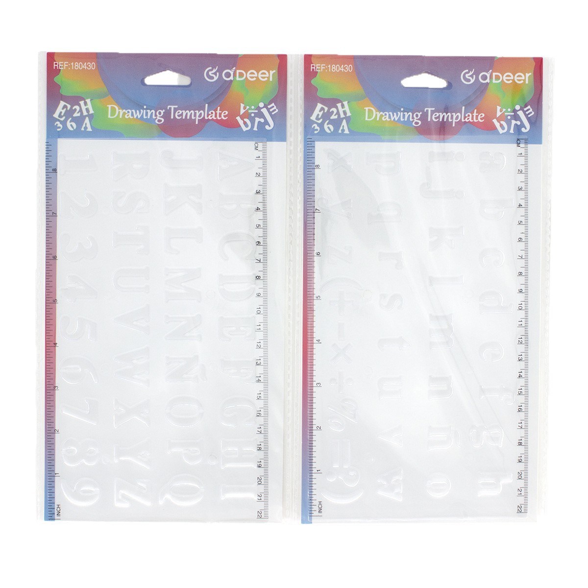 PS transparente plantilla dura inglés español carta enseñanza plantilla se puede imprimir soporte de logotipo personalizado comercio exterior fuente fabricantes Item Picture