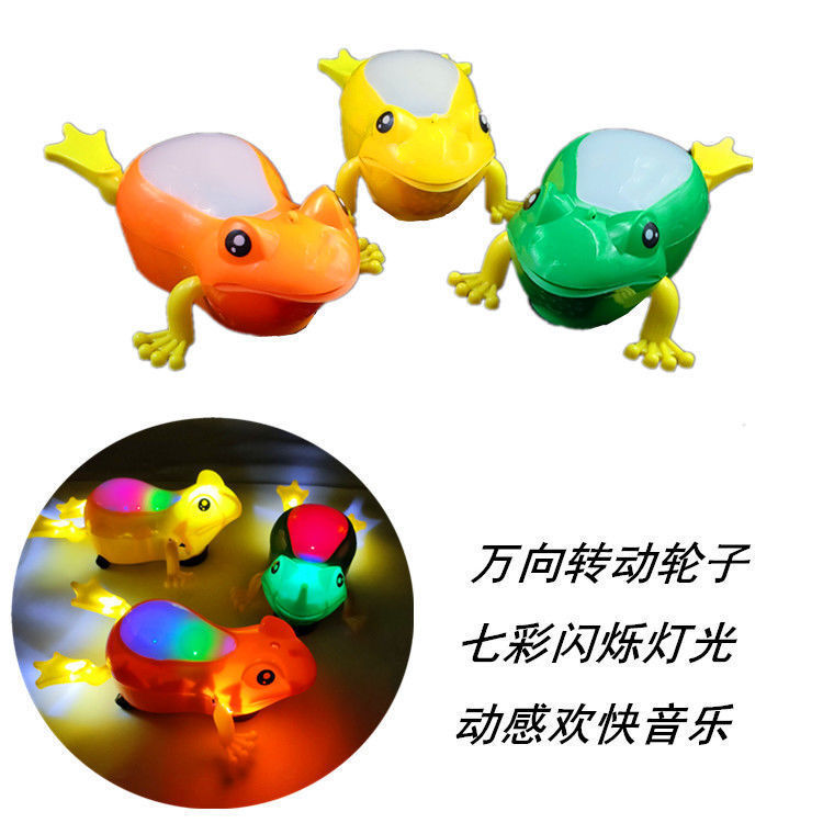 Electric luminous music, universal frog, flashing toy, little frog, children's street stall best-selling product manufacturer wholesale Specification image