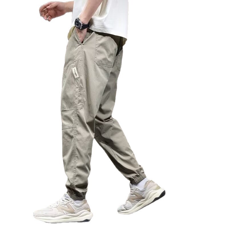 2025 New men's casual pants, summer thin, versatile, tight-fitting Haren pants, workwear sport pants, fashionable long pants Item Picture