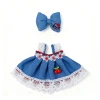 New baby dress, denim carrier dress, doll dress, fabric doll outfit set, rose lace dress Application Scenario