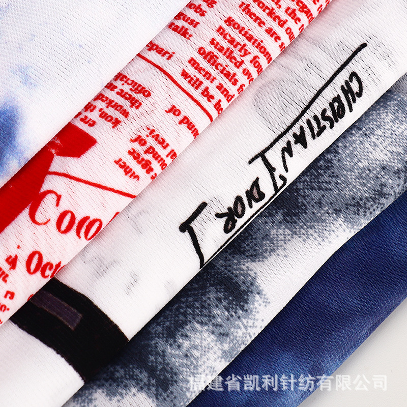 锦纶高弹小四角网纱酸性数码印花柔软亲肤女装上衣服装面料