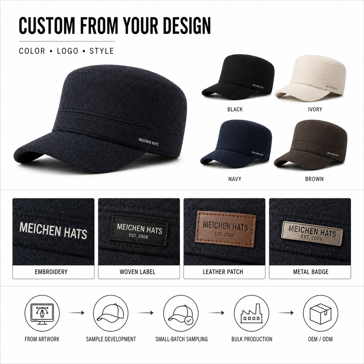 Nuevo estilo sombrero de edad media hombre invierno tapa plana sombrero de protección de los oídos otoño invierno engrosado caliente abuelo viejo sombrero de algodón Specification image
