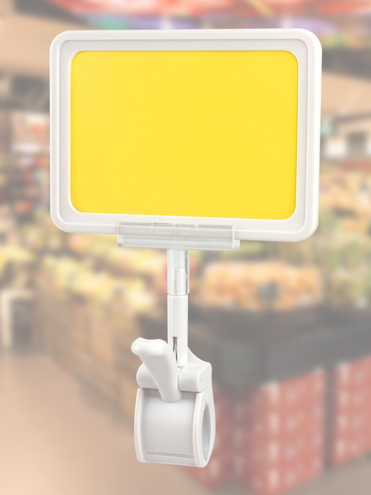 Supermarket promotion color A6 price frame, double-sided handwritten advertising board for fruit and vegetable snack store products, POP price tag holder Application Scenario