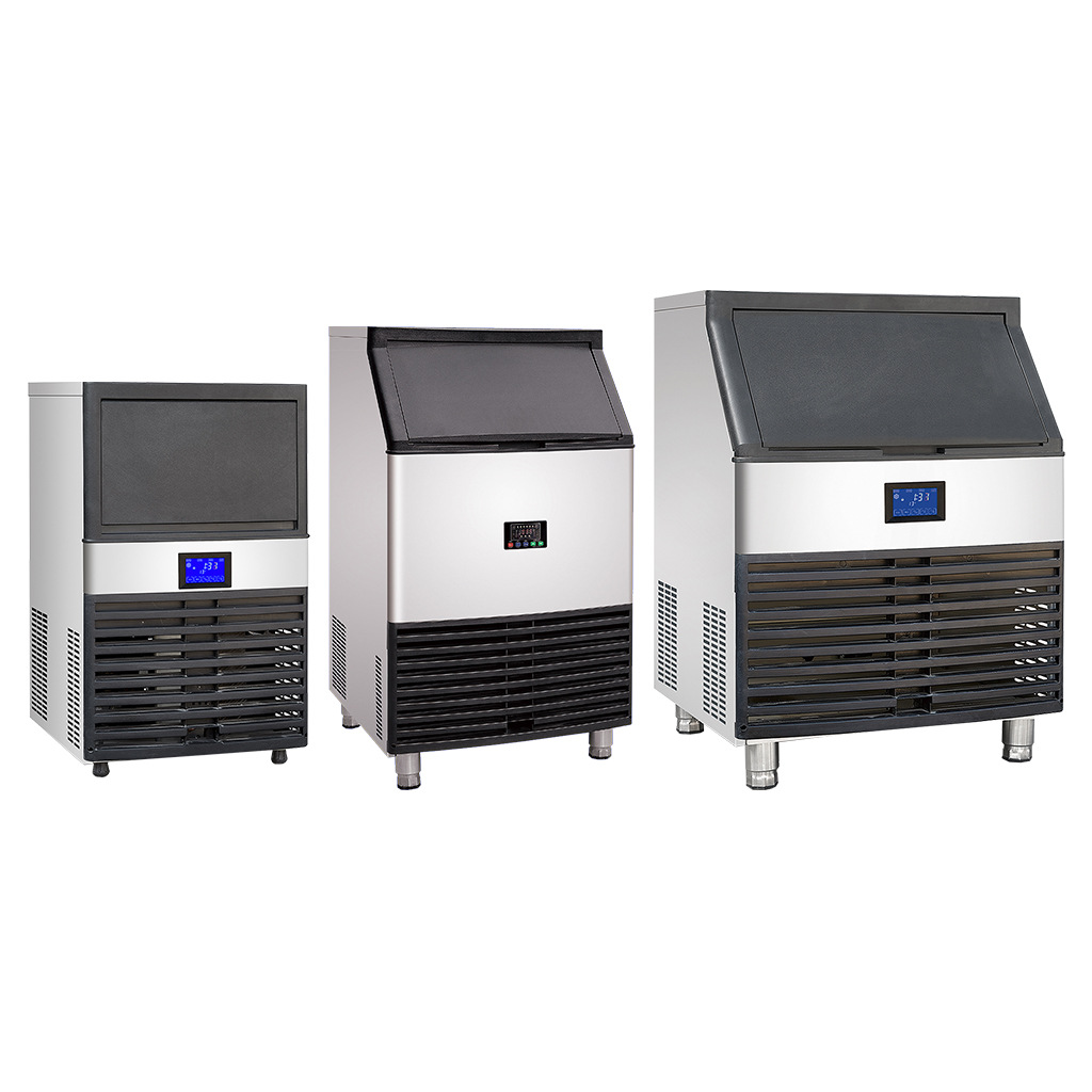 商用制冰机经典款高效制冰日产120kg奶茶咖啡店用小型造冰机